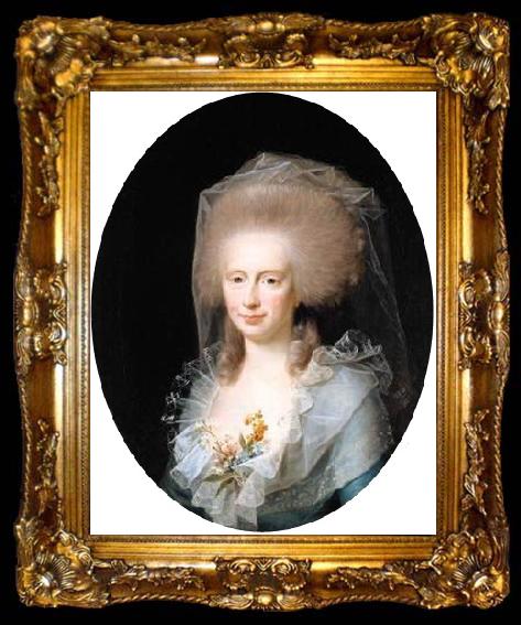 framed  Jens Juel Portrait of Bolette Marie Harboe, ta009-2